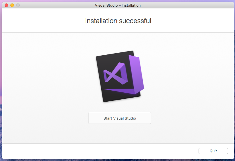 Installation process has successfully completed