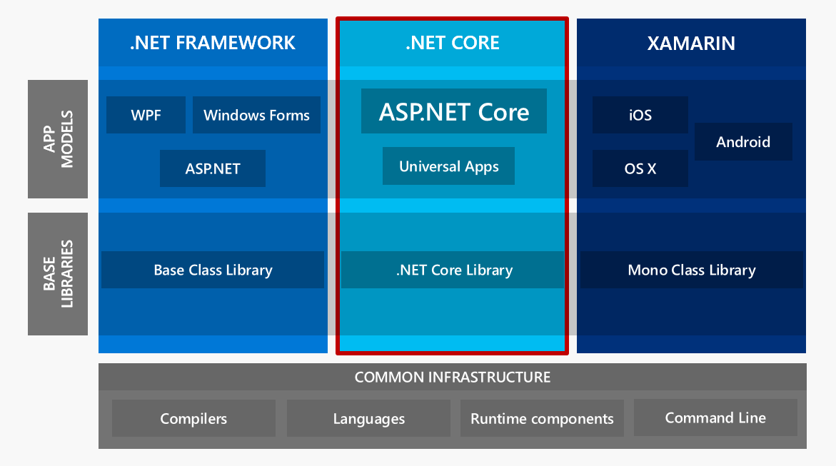 .NET Framework and .NET Core