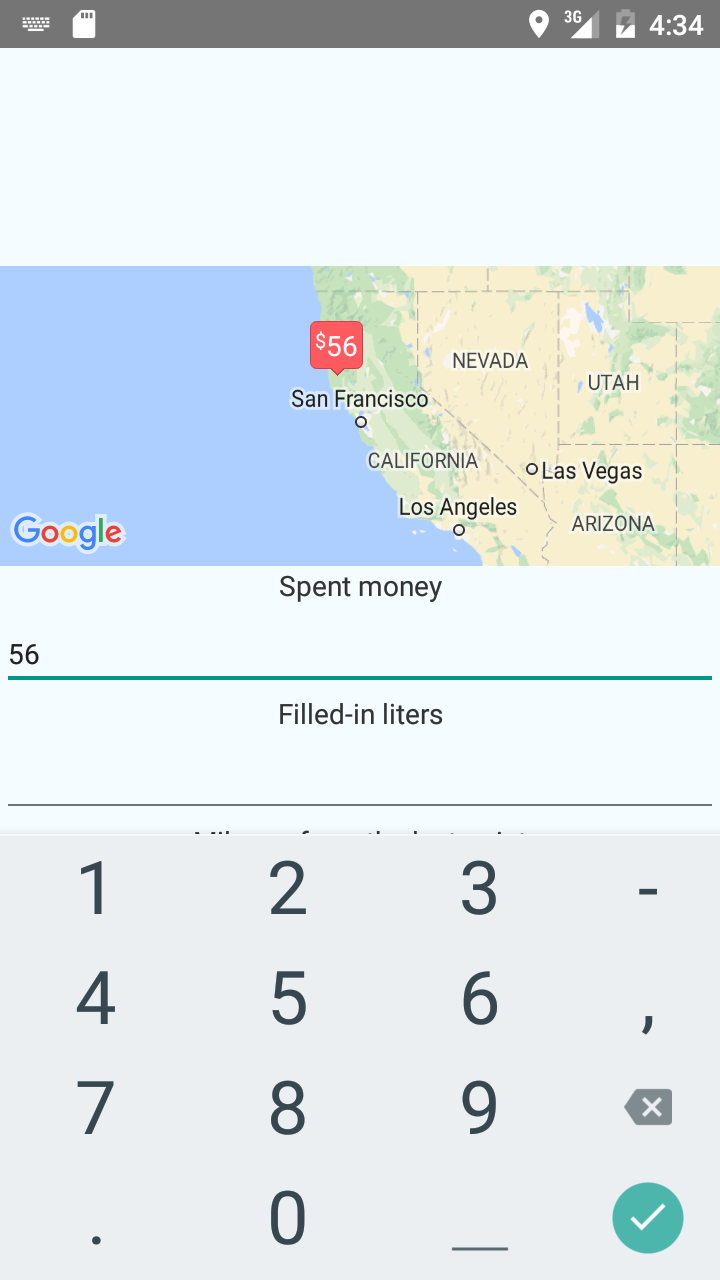Android Application for tracking your spends with Google Maps Support