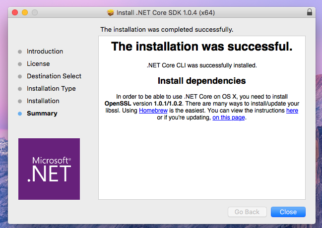 Installation process is complete Installation process is complete