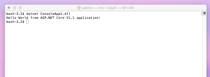 Testing our .NET Core 1.1. console application