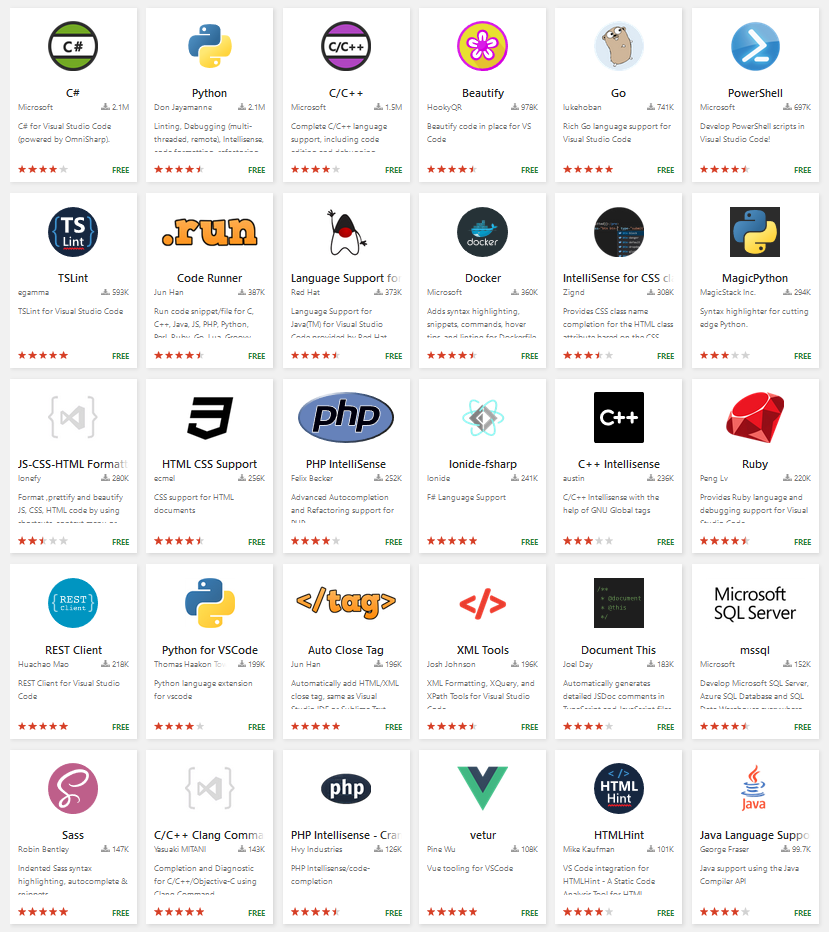 Visual Studio Code gives you access to a lot of different free multiplatform extensions